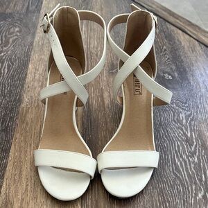 White Strappy Heel Sandals